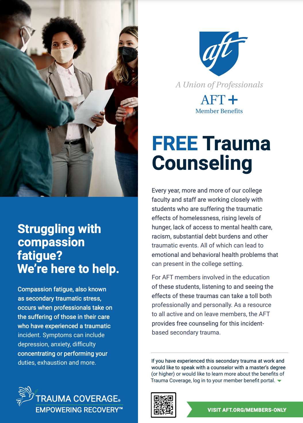 Trauma benefit flyer