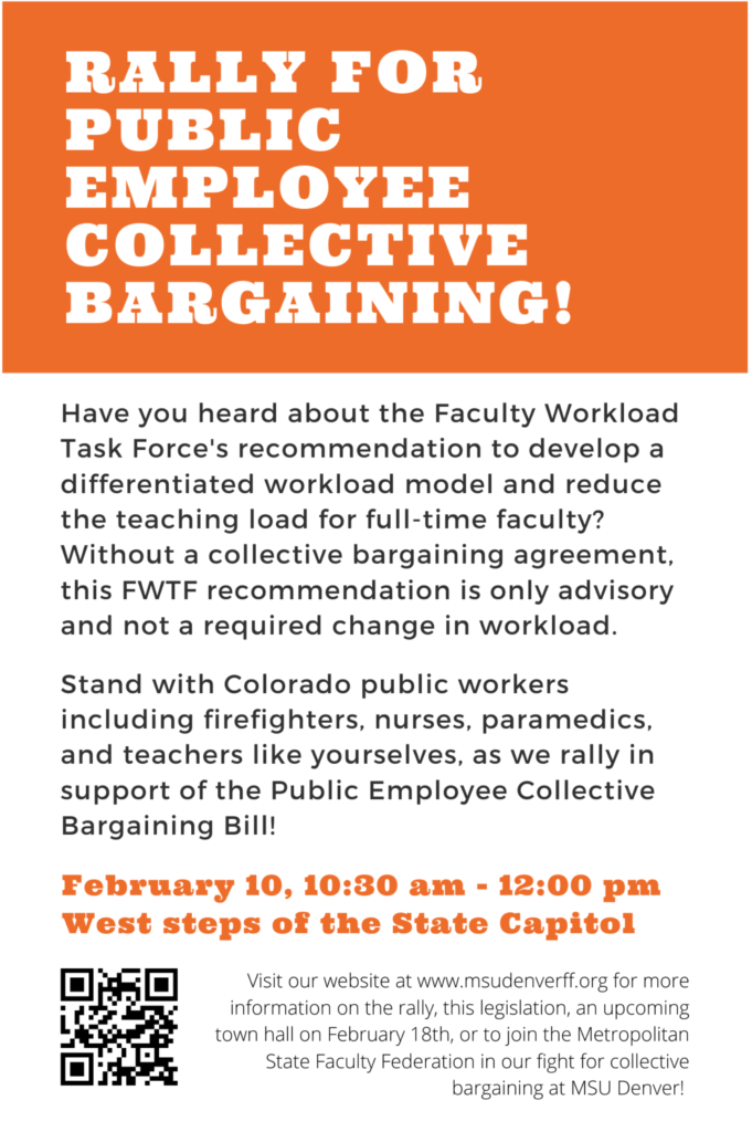 Collective bargaining rally flyer