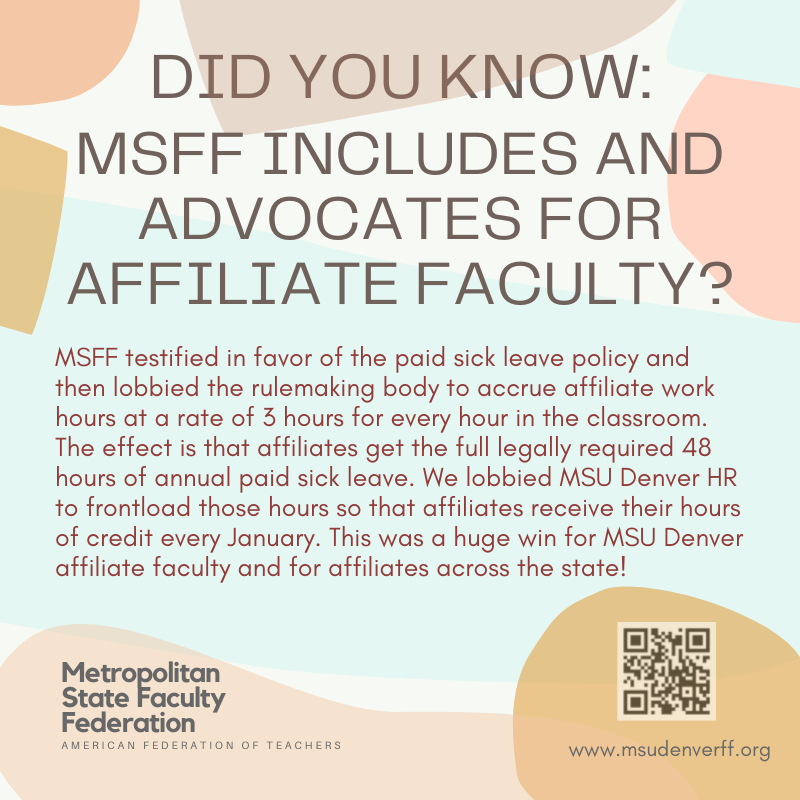 Did you know: affiliate faculty